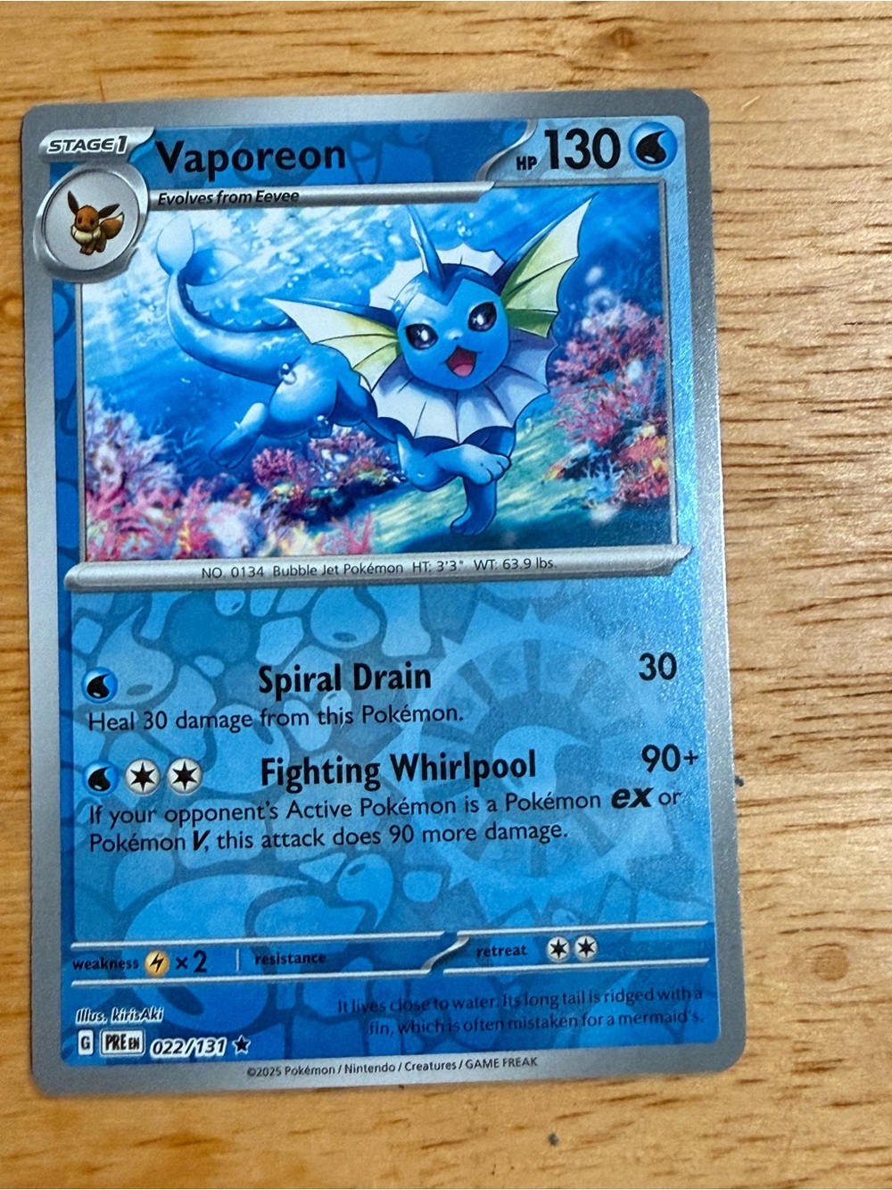 Pokemon Vaporeon 22/131